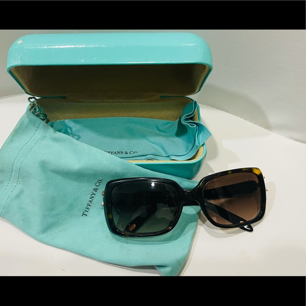 SALE🔺Tiffany & Co. TF 4047-B 8015/3B Havana Brown Crystals Sunglasses 55*19*130